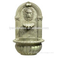 Decorative stone hanging modern indoor lion head decor water wall fountains